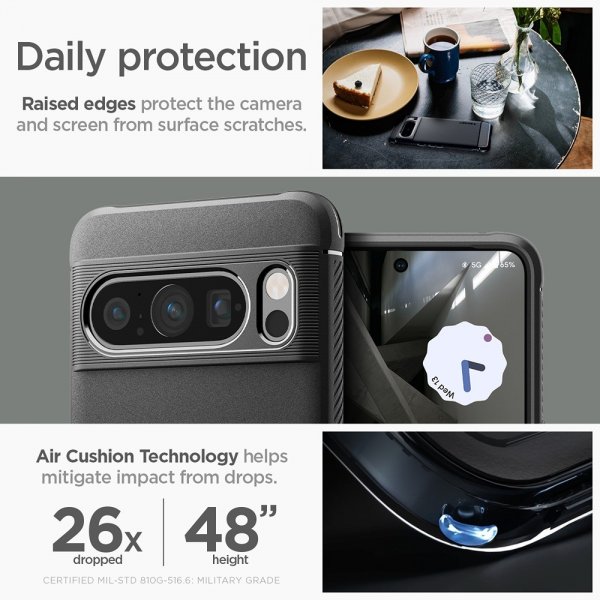 Google Pixel 8 Pro Skal Rugged Armor Matte Black