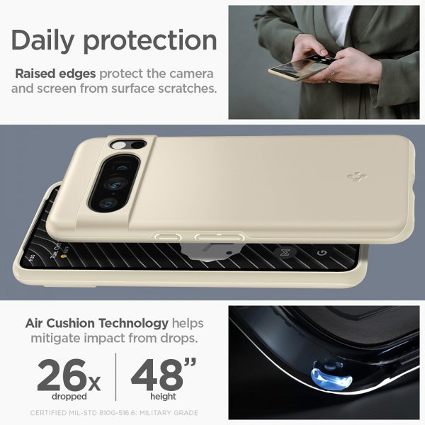 Google Pixel 8 Pro Skal Thin Fit Mute Beige