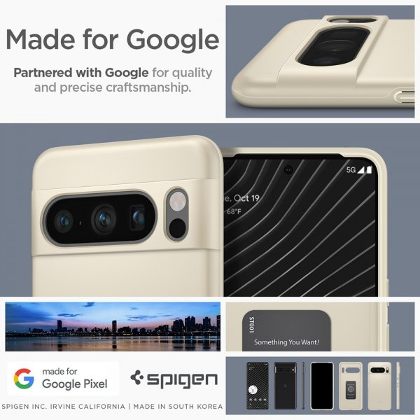 Google Pixel 8 Pro Skal Thin Fit Mute Beige