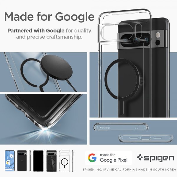 Google Pixel 8 Pro Skal Ultra Hybrid OneTap Ring MagFit Svart