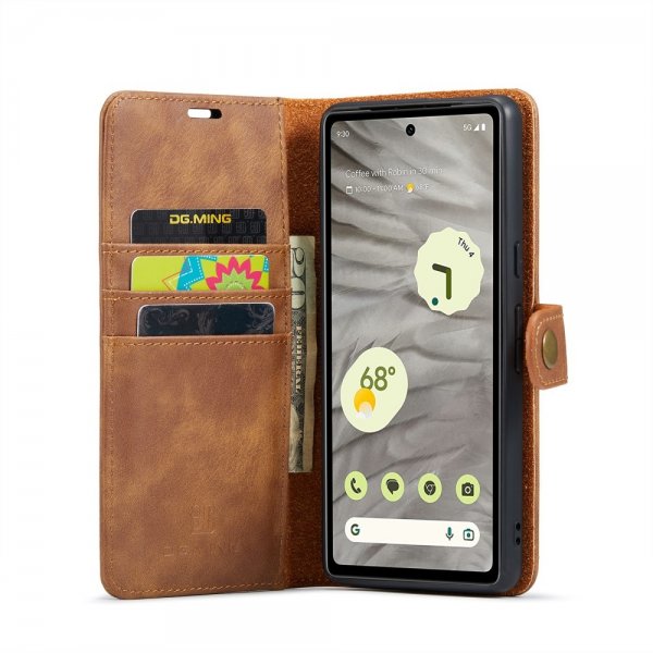 Google Pixel 8a Fodral med Löstagbart Skal Brun