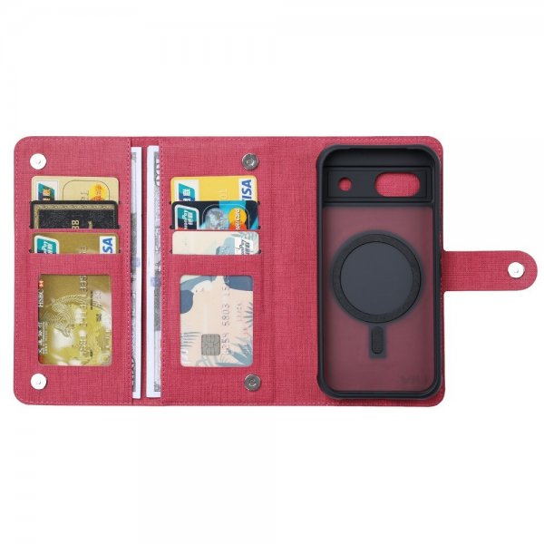 Google Pixel 8a Fodral med Löstagbart Skal GMA Series MagSafe Magenta