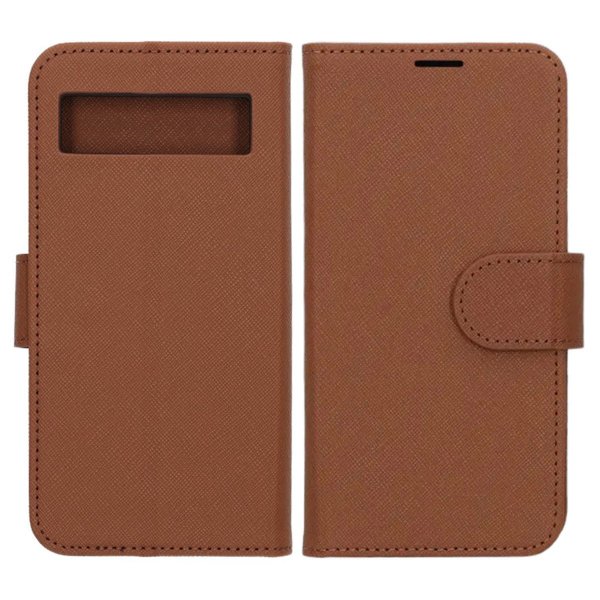 Google Pixel 8a Fodral med Stativ Brun