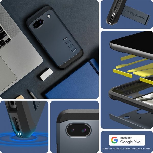Google Pixel 8a Skal Tough Armor Metal Slate