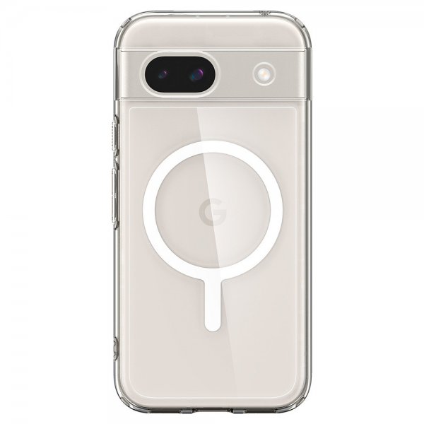 Google Pixel 8a Skal Ultra Hybrid Metal Ring MagFit Vit