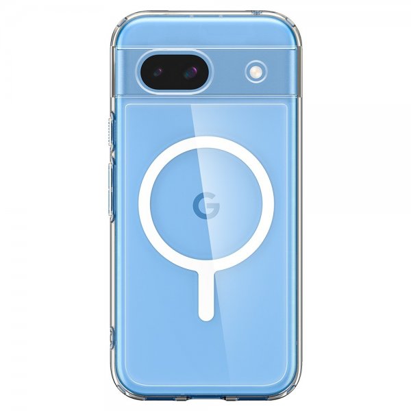 Google Pixel 8a Skal Ultra Hybrid Metal Ring MagFit Vit