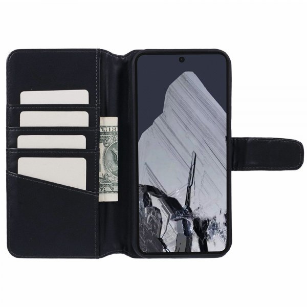 Google Pixel 9/Pixel 9 Pro Fodral Essential Leather Raven Black