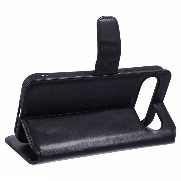 Google Pixel 9/Pixel 9 Pro Fodral Essential Leather Raven Black