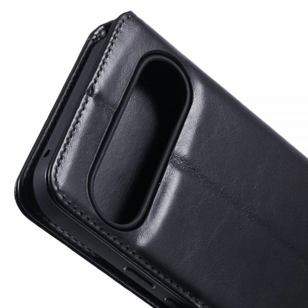 Google Pixel 9/Pixel 9 Pro Fodral Essential Leather Raven Black