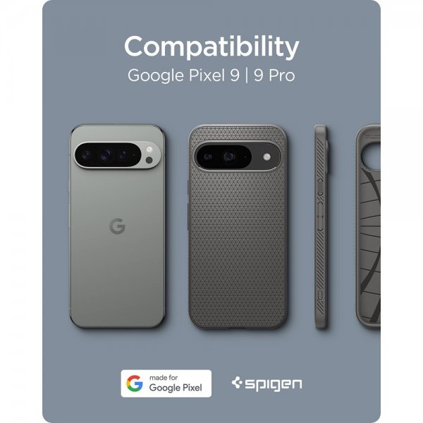 Google Pixel 9/Pixel 9 Pro Skal Liquid Air Marble Gray