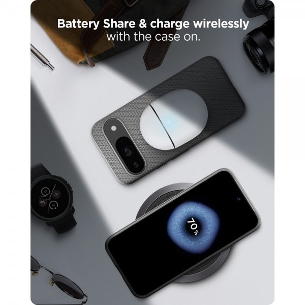Google Pixel 9/Pixel 9 Pro Skal Liquid Air Marble Gray