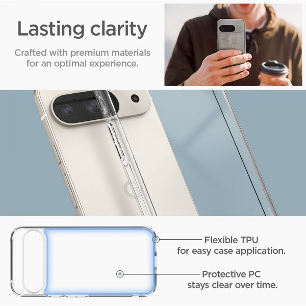 Google Pixel 9/Pixel 9 Pro Skal Ultra Hybrid Crystal Clear