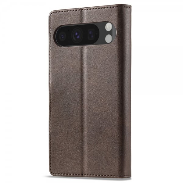 Google Pixel 9 Pro XL Fodral med Kortfack Stativfunktion Mörkbrun