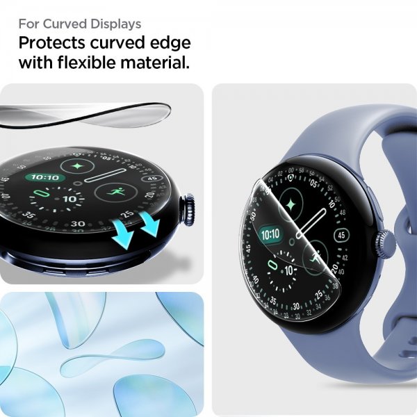 Google Pixel Watch 3/4 45mm Skärmskydd EliteShield EZ Fit 2-pack