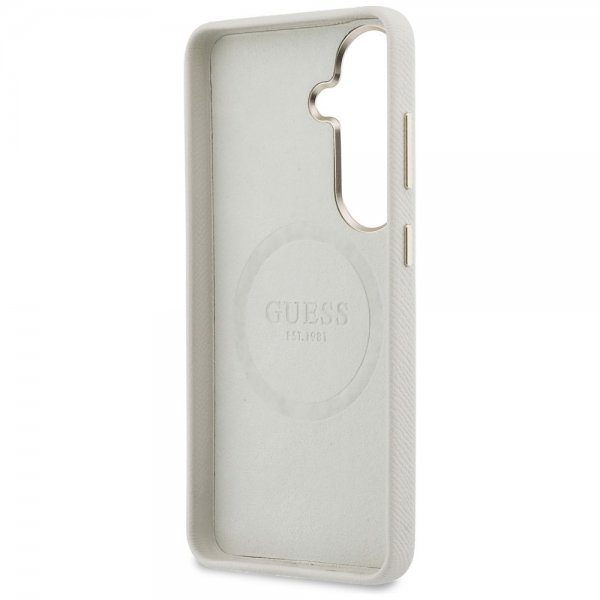 Samsung Galaxy S26 Skal Rhinestone Logo MagSafe Beige