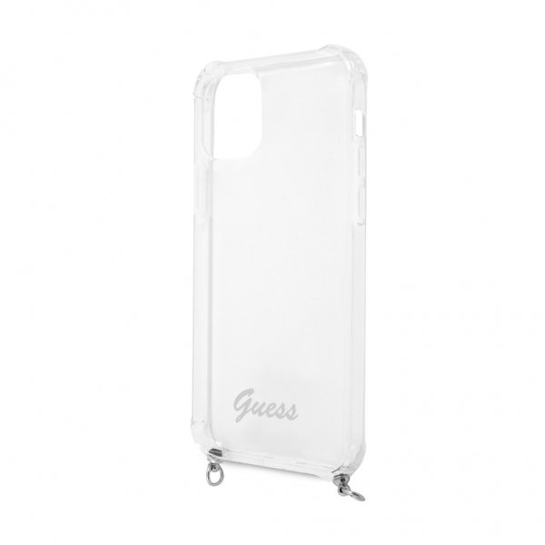 iPhone 12 Pro Max Skal Chain & Script Silver Klar