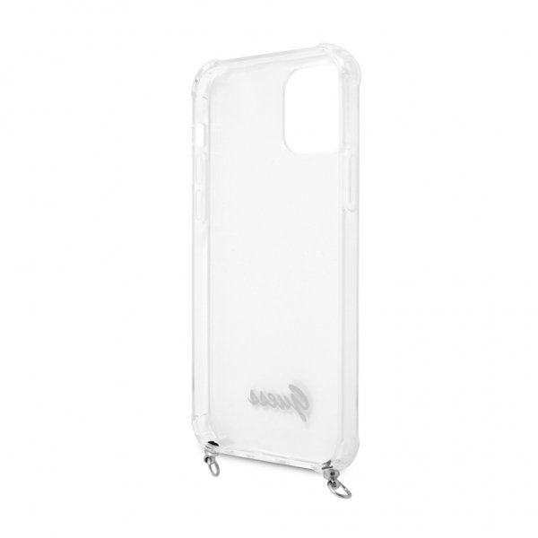 iPhone 12 Pro Max Skal Chain & Script Silver Klar