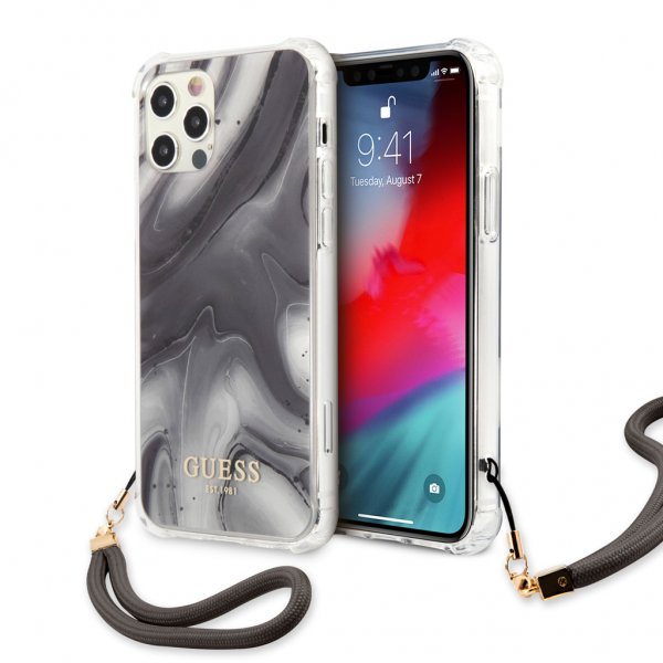 iPhone 12/iPhone 12 Pro Skal Marble Grå