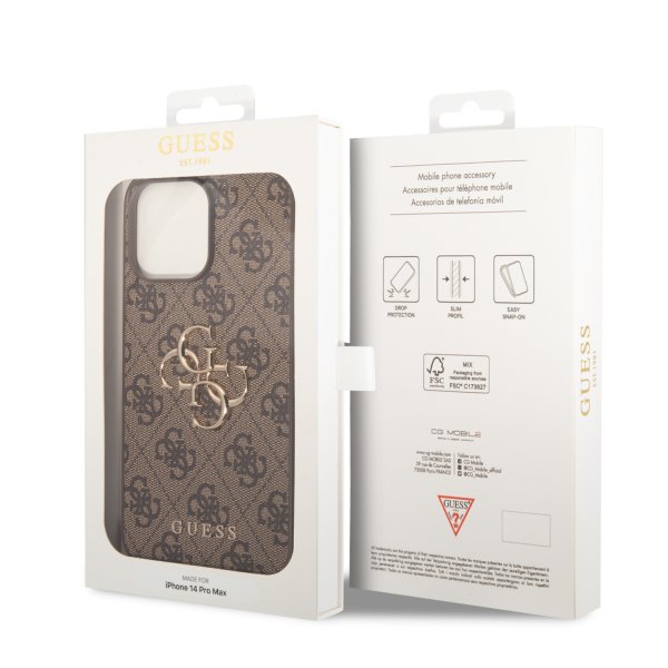 iPhone 15 Pro Max Skal 4G Logo Brun