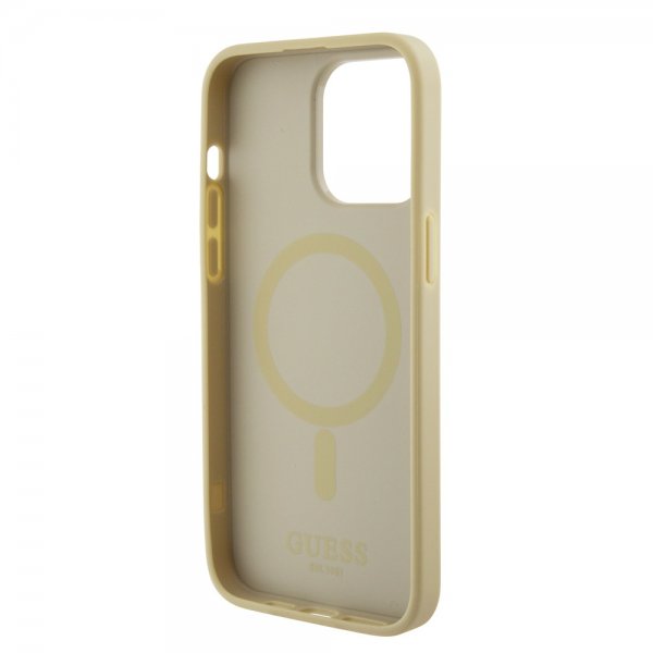 iPhone 15 Pro Max Skal Saffiano MagSafe Beige