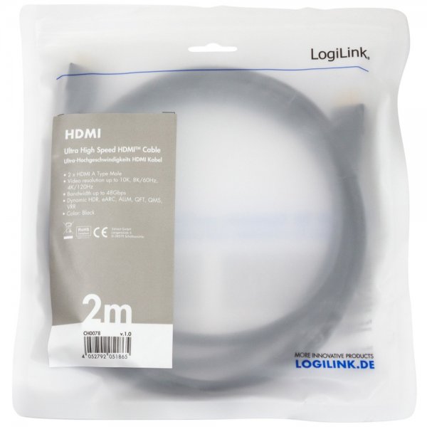 HDMI-kabel Ultra High Speed 2 m