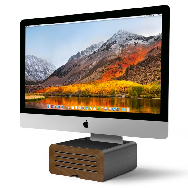 HiRise Pro Displayhylla Svart/Brunt Trä