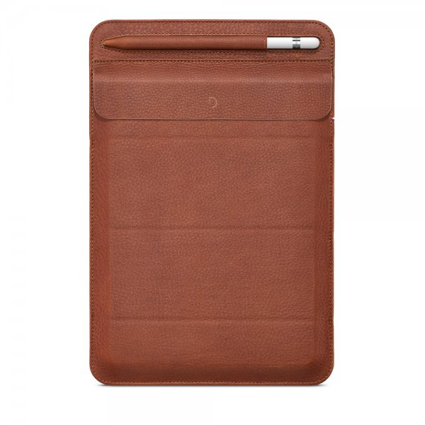 iPad 11 Tum Vikbar Sleeve Äkta läder Brun