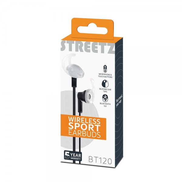 Hörlurar BT120 Wireless Sport Earbuds Svart