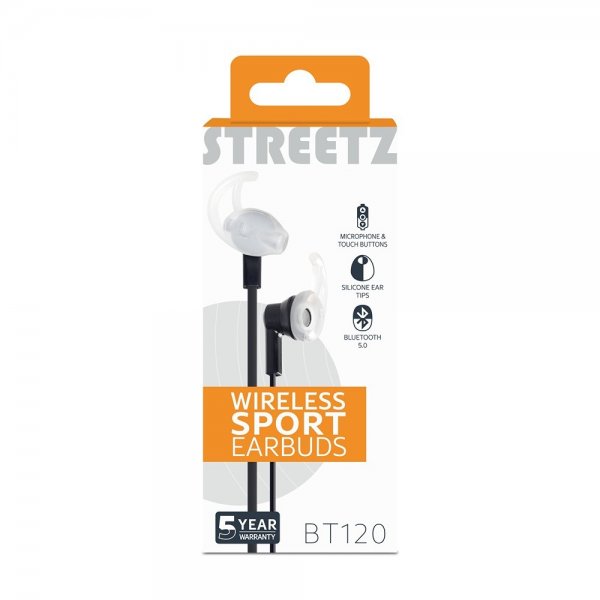 Hörlurar BT120 Wireless Sport Earbuds Svart