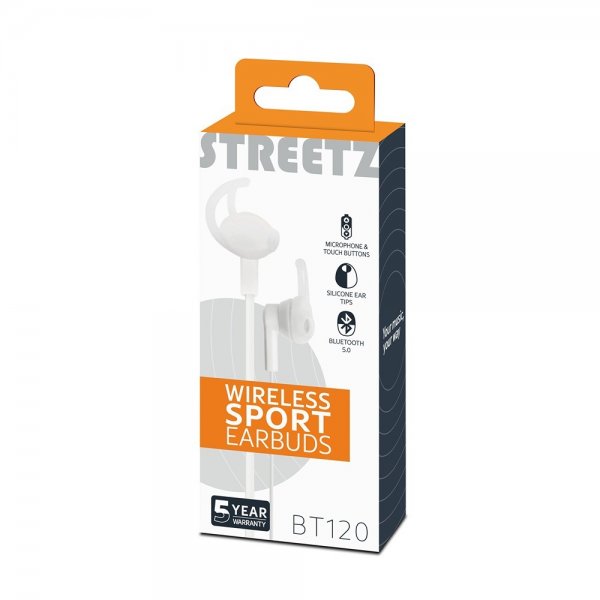 Hörlurar BT120 Wireless Sport Earbuds Vit