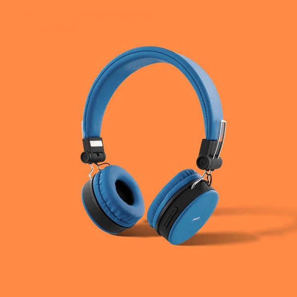 Hörlurar BT200 Wireless Headphones Blå