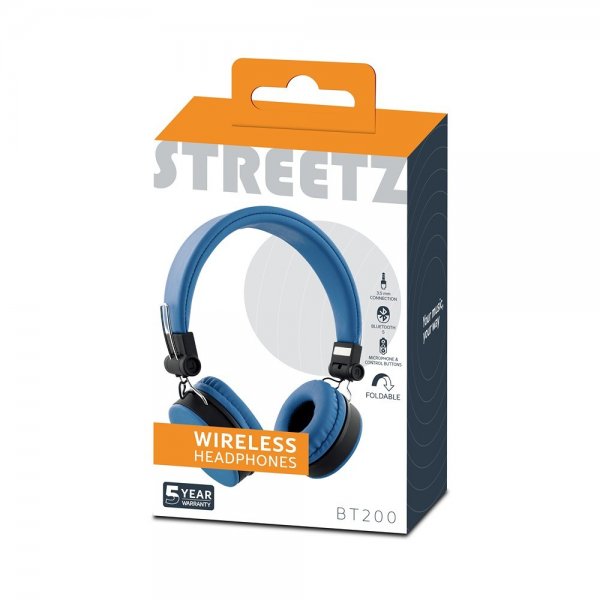 Hörlurar BT200 Wireless Headphones Blå
