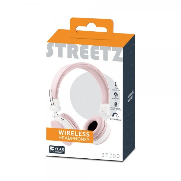 Hörlurar BT200 Wireless Headphones Rosa