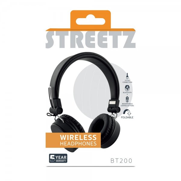 Hörlurar BT200 Wireless Headphones Svart