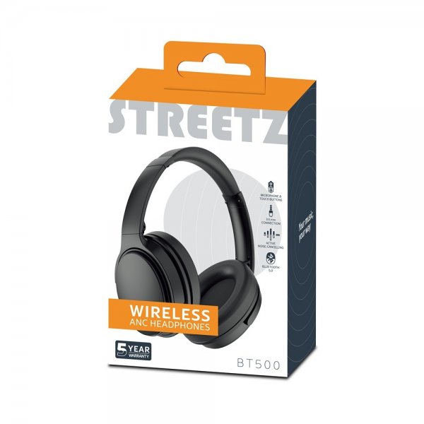 Hörlurar BT500 Wireless ANC Headphones Svart