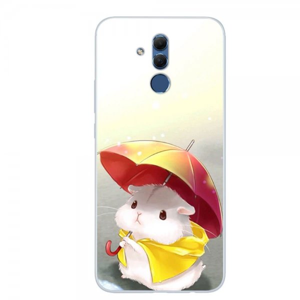 Huawei Mate 20 Lite Skal TPU Motiv Hamster med Paraply