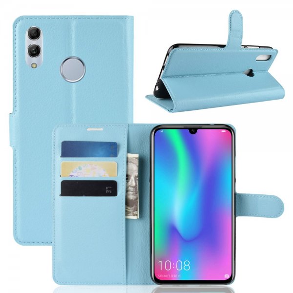 Huawei P Smart 2019 Mobilplånbok Litchi PU-läder Blå