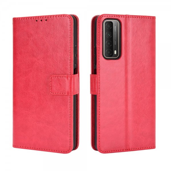 Huawei P Smart 2021 Fodral Lädertextur Röd