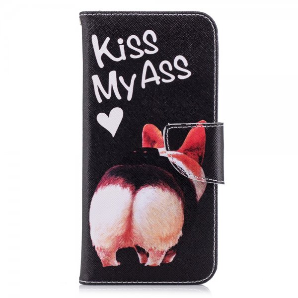 Huawei P Smart 2018 Plånboksfodral Motiv Kiss My Ass