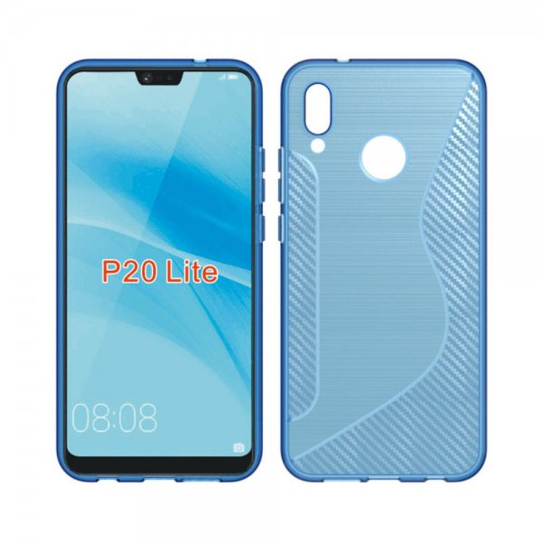 Huawei P20 Lite Mobilskal S-Curve TPU Blå