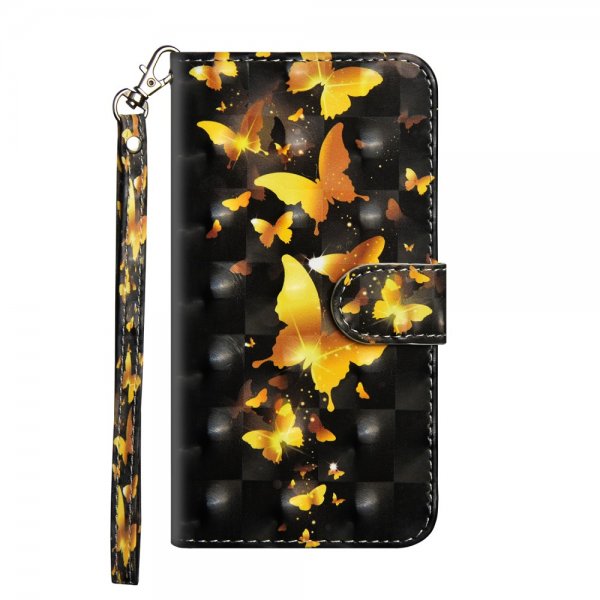 Huawei P20 Pro Plånboksfodral Motiv Gyllene Fjärilar