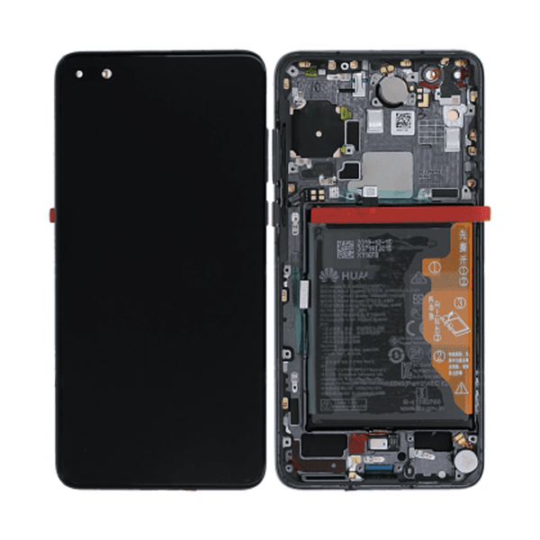 Huawei P40 Skärm med LCD Display + Batteri Original - Svart