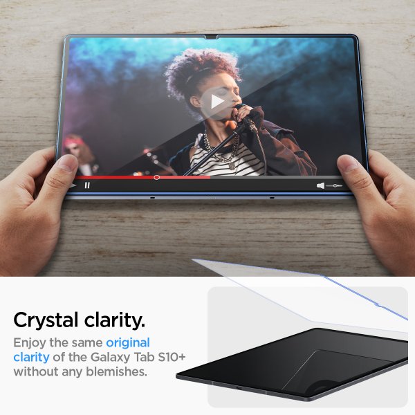 Samsung Galaxy Tab S9 Plus/Galaxy Tab S10 Plus Skärmskydd GLAS.tR EZ Fit