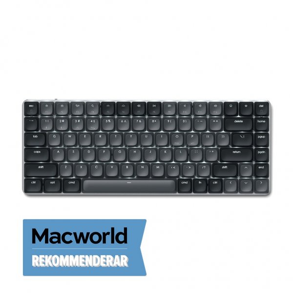SM1 Slim Mekaniskt Bluetooth Tangentbord Mörkgrå