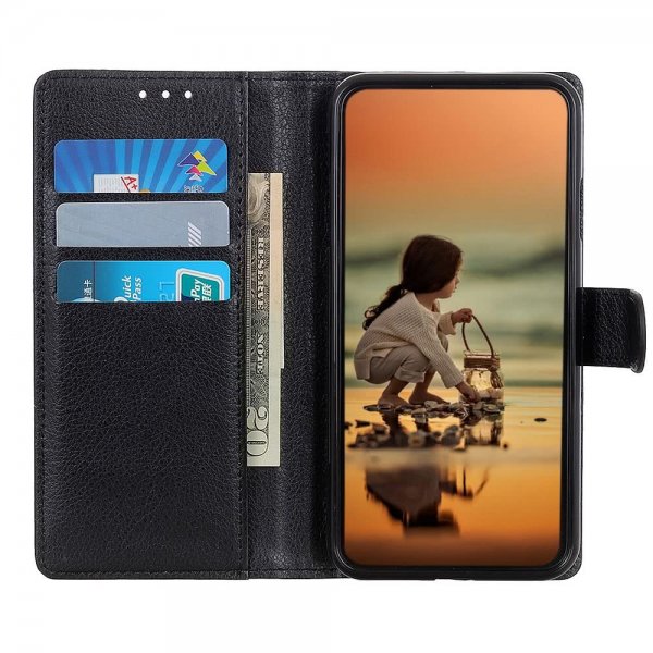 Samsung Galaxy A50 Fodral Litchi Svart