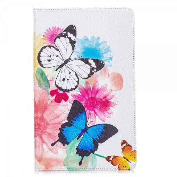 Samsung Galaxy Tab A 10.1 2019 T510 T515 Fodral Kortfack Motiv Levande Fjärilar