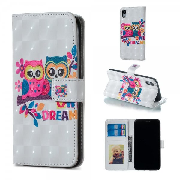 iPhone Xr Plånboksfodral Kortfack Motiv Owl Dreams