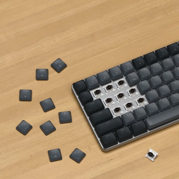 SM1 Slim Mekaniskt Bluetooth Tangentbord Mörkgrå
