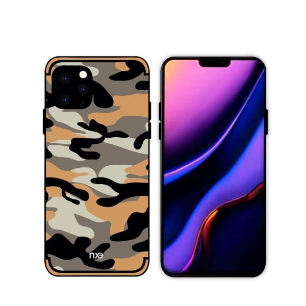 iPhone 11 Pro Skal TPU Hårdplast Kamouflage Orange