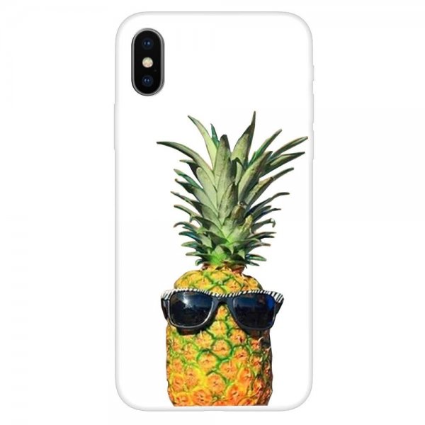 iPhone X/Xs Skal TPU Motiv Ananas